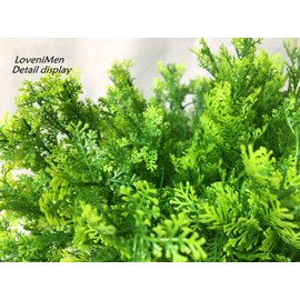 LoveniMen Artificial Shrubs, Plastic Plants Simulation Fake Bushes Wedding Outdoor Indoor Home Garden Verandah Kitchen Parterre Office Table Centerpieces Arrangements Decoration Green 4pcs