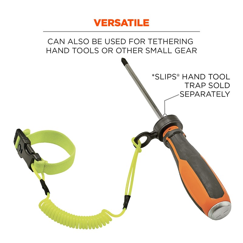 Coiled Lanyard with Buckle End, No Snag Design, Easily Attaches