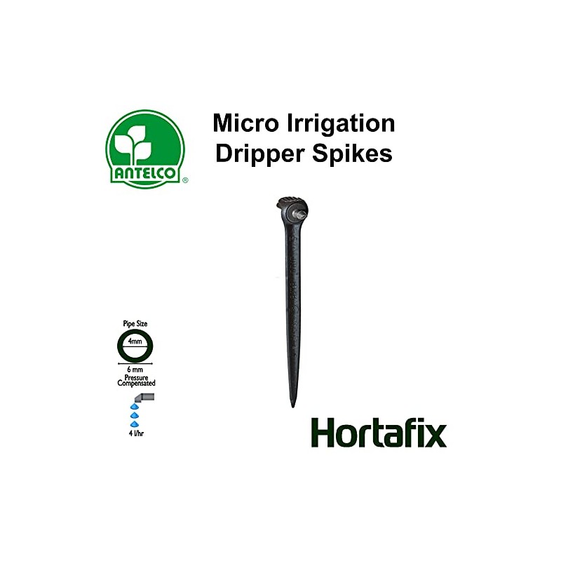 Antelco Asta Dripper Spike 4 l/hr Pressure Compensated (black) PK10