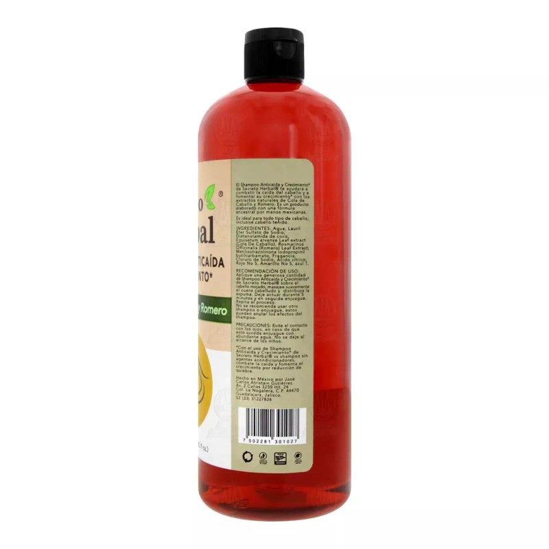 Secreto herbal Shampoo Secreto Herbal Anticaída y Crecimiento,1 l,FreeShipping BestPrize