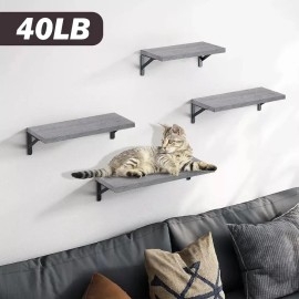 Estante Flotante Immek 4, Mueble Minimalista De Madera Para Decoracin Del Hogar, Gris