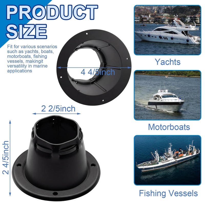 Datanly 2 Pcs Marine Cable Boot 4-2/5" Waterproof Marine Grade