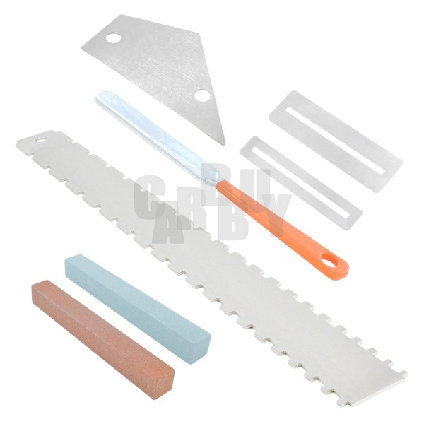 carbbuy Guitar Fret File Neck Notched Straight Edge Fret Rocker