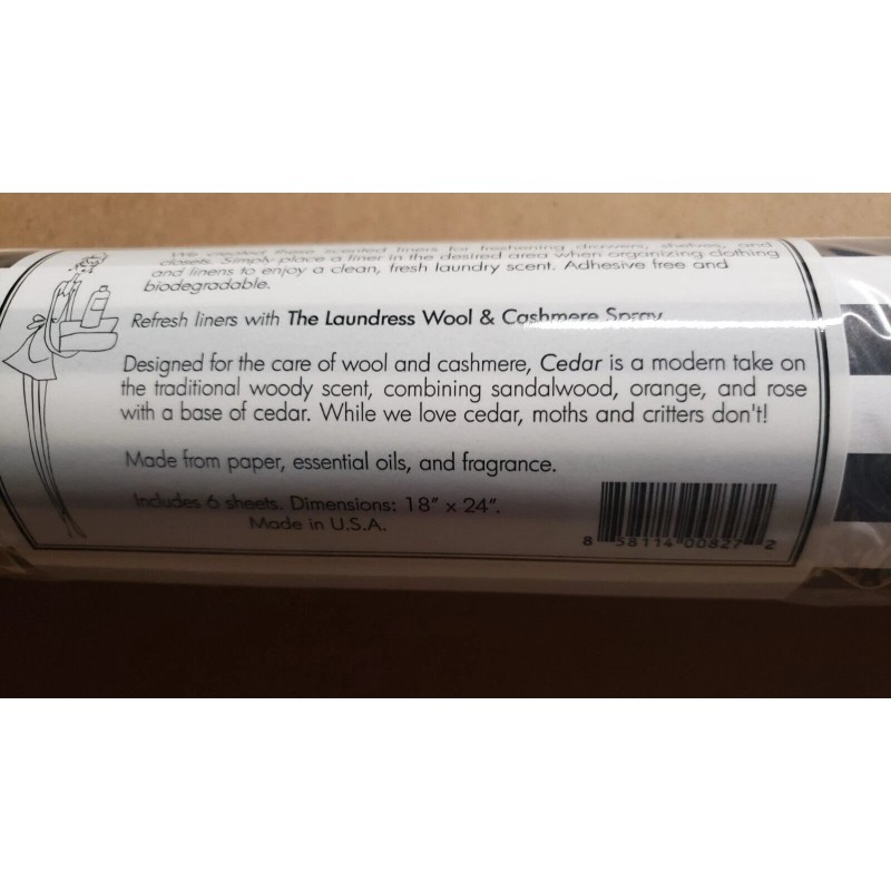 The Laundress SCENTED SHELF & DRAWER LINERS - CEDAR SCENT