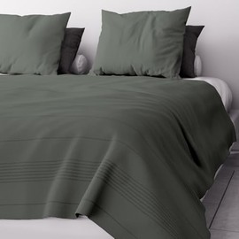 Soleil d'ocre Bedspread Sofa Throw Cotton Adele Khaki 220 x 240 cm