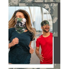 SATINIOR 10 Pieces Neck Gaiter Scarf Bandanas Balaclava Cooling Breathable Face Mask for Men Women Outdoor Sports(Classic Style)