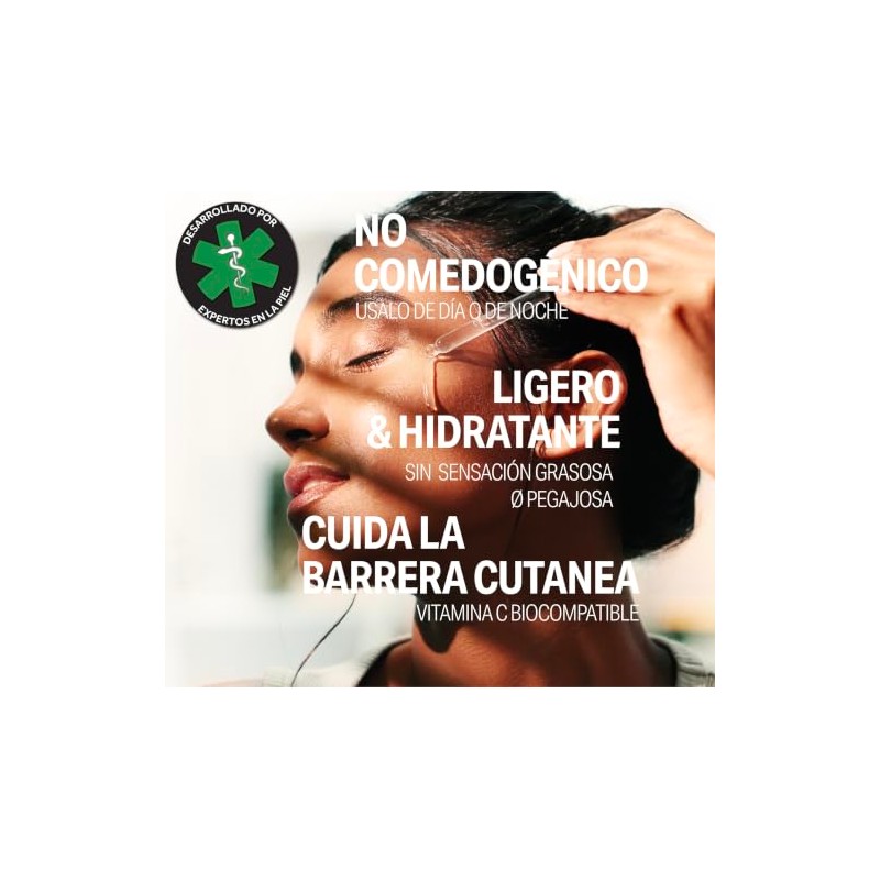 Suero Facial Concentrado de Vitamina C Activada con Ácido Hialurónico,