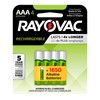 Rayovac Rechargeable AAA Batteries, 4 Count