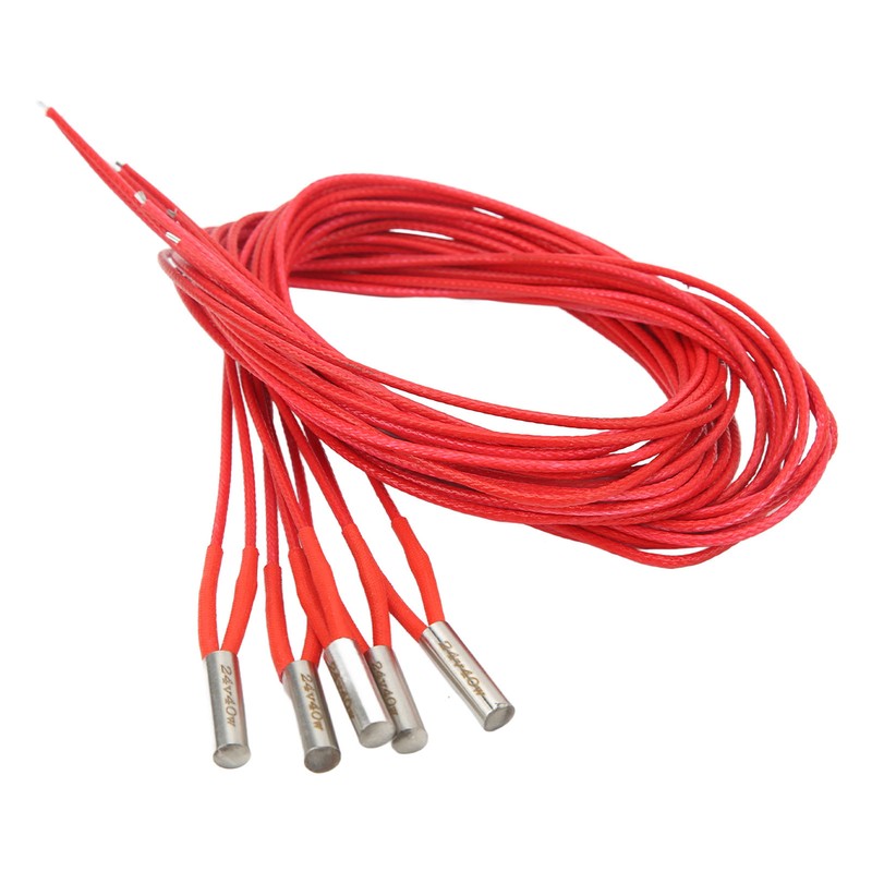 5Pcs Heater Cartridge DC 24V 40W Stainless Steel 6x20mm Accessory