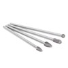 4Pcs Extended Carbide Rotating Burr Set 1/4in Shank Tungsten Steel