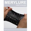 MERYLURE Indestructible Ultra Sparkly Tights for Women, Rhinestone Fishnet Party