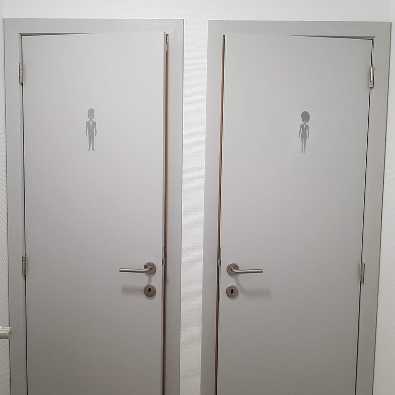 Toilet Stickers for Walls or Doors for Men and Women