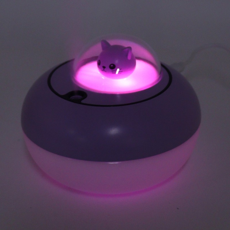 Mini Humidifier Cute Cat Sculpture Portable Quiet Desktop Air Humidifier