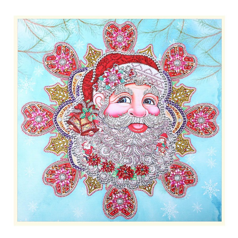 Children Handmade Santa Clause Pattern DIY Stereo Feeling Rhinestone Diamond