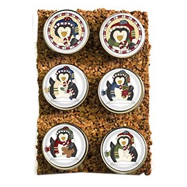 Set of 6 Christmas PenguinsPP Decorative Pushpins for Kitchen Corkboards and Bulletin Boards Handmade Home Decor Thumbtacks-C