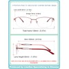 LianSan Metal Bifocal Reading Glasses for Women,Stylish Half Rim Zero