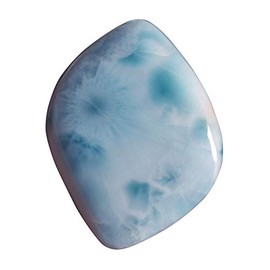Ravishing Impressions Natural Caribbean Sea Larimar 54 CTW Cabochon Size 35x27x6 MM From Dominican Republic Pendant Jewelry Making Gemstone It Helps to Heal and Tone the Throat