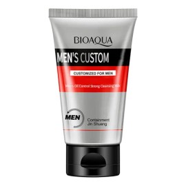 Limpiador Facial Bioaqua Para Hombre Anti Grasa Y Anti Acné, Piel Grasosa, Todo Tipo De Piel Para Día Y Noche