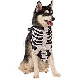 Rubies Skeleton Pet Bandana for Dogs or Cats, M/L