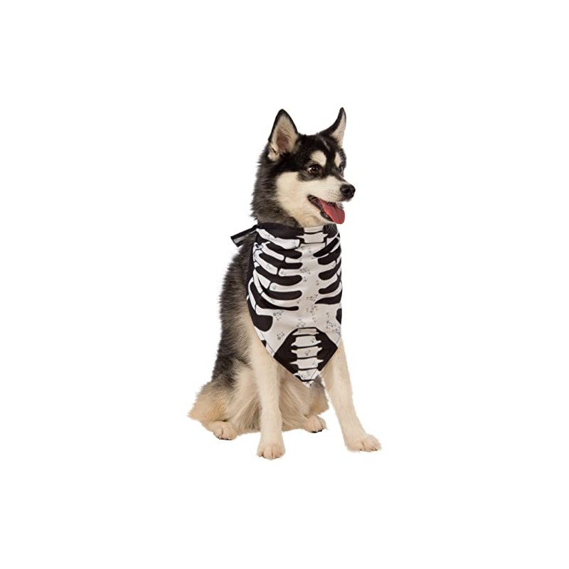 Rubies Skeleton Pet Bandana for Dogs or Cats, M/L