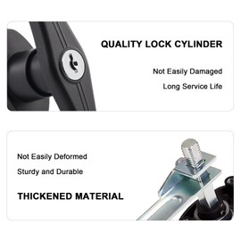 YSMITH Truck Cap T Handle Lock Canopy Camper Shell Latch Fit for Bauer Leer and Century Truck Caps, 2 Pack