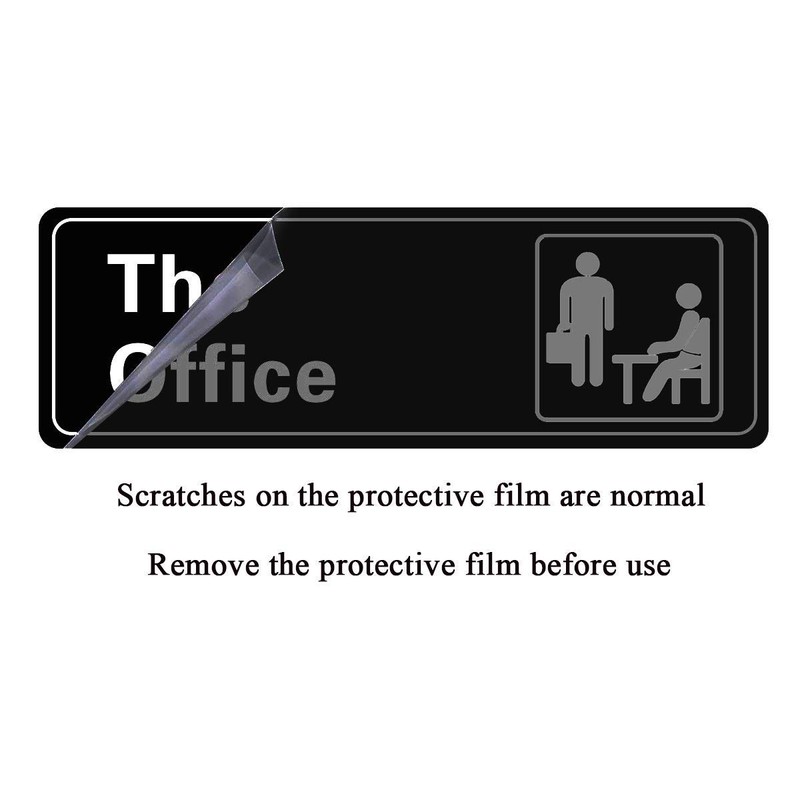 Nakimo Office Sign - Self-Adhesive 9 x 3 Inch Door