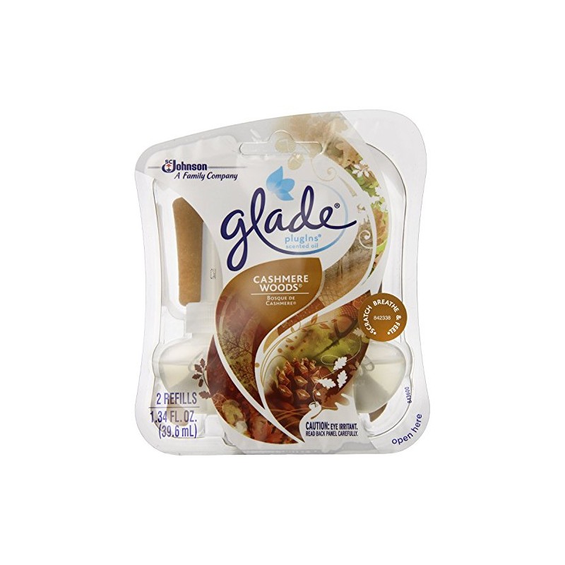 Glade 72442 Cashmere Woods Glade PlugIns Scented Oil Refills 2