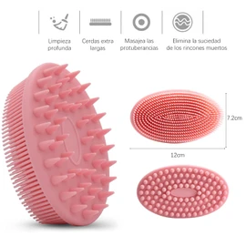 2 piezas Cepillo Corporal de Silicona, Estropajo corporal de suave para limpieza nutritiva y exfoliación de tu piel, Cepillo de ducha, duradero y fácil de limpiar, Ideal para baños masajes (Rosa)