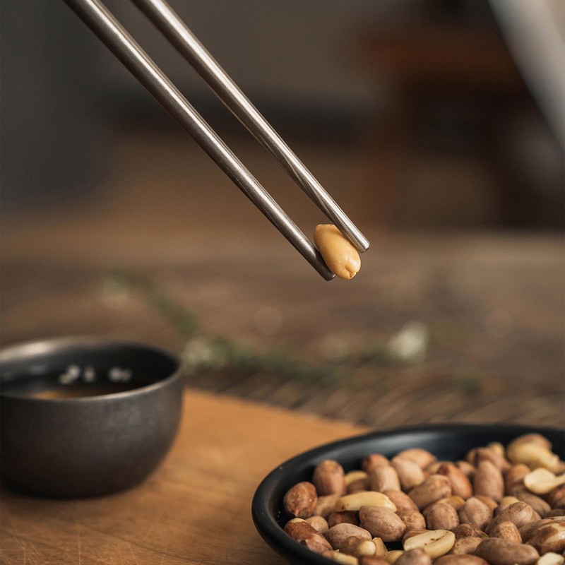 Thous Winds Titanium Chopsticks, Compact, Lightweight, Titanium, Barbecue Chopsticks, Tableware,