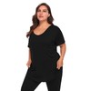 BELAROI Women Plus Size V-Neck Tunic Top Loose T Shirt