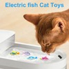 VLUVLA 4PCS Toy Fish, Swimming Robot Fish Toy for Cats,