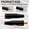 LC-40 Welding Lead Connector, Welding Cable Quick Connectors, Male &