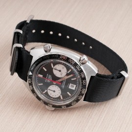 StrapHabit Seat Belt Pass Through Military Style Watch Straps - 20mm, Black