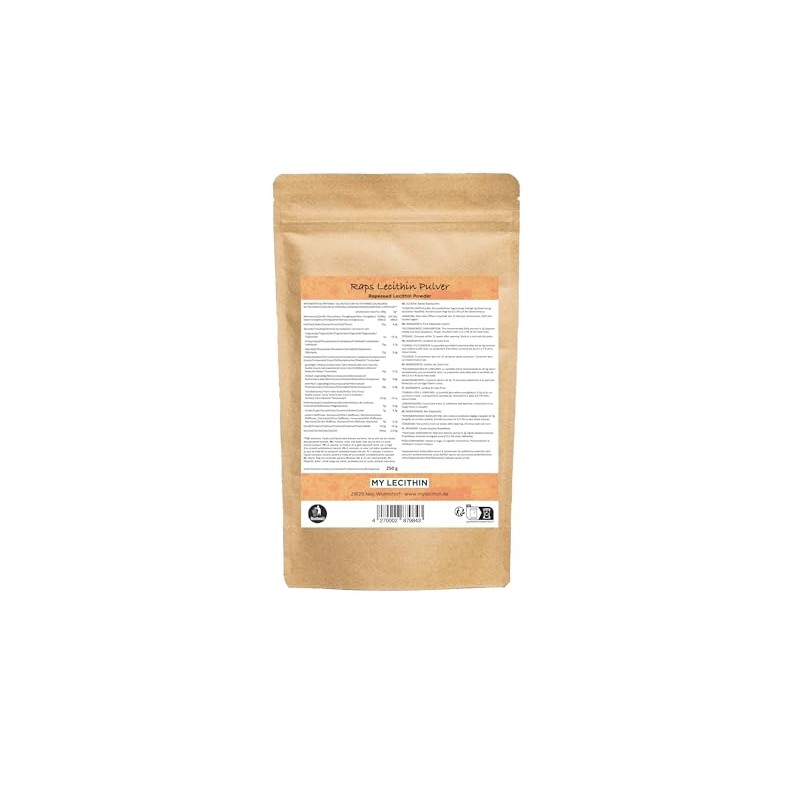 Rapeseed Lecithin Powder, Pure Lecithin without Additives (250 g)