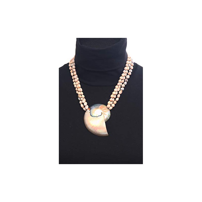 collezione alessandro Short Ariel Necklace with Opulent Shell Pendant, Shell