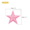 sourcing map 33 Pcs 5Star Patches Iron on Patches, Pink