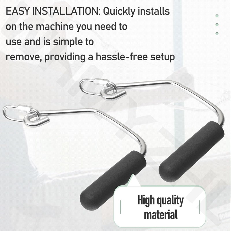 WHMYZHL Gym Accessories Open Ended Chrome Grip Handles for Total