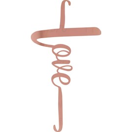 NBFU God Faith Cross Love (Rose Gold) (Set Of 2) Premium Waterproof Vinyl Decal Stickers For Laptop Phone Accessory Helmet Car Window Bumper Mug Tuber Cup Door Wall Decoration