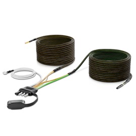 Oyviny 4 Pin 5 Wire Trailer Wiring Harness 50FT for Rewiring Trailer Both-Side Taillights, Pure Copper Wish-Bond Trailer Light Kit Nylon Net Tube Protection 4 Way Flat 5 Wire Trailer Plug