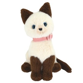 Sanlemon P-9062 Jolly Beige Sitting 5.1 x 4.7 x 7.5 inches (13 x 12 x 19 cm) Plush Animal Cat