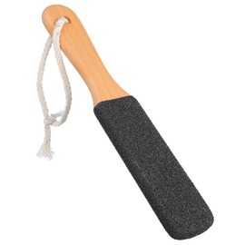 MBAIYO Foot File, Pumice Stone Exfoliating Pedicure Rasp Foot Scrubber with Wooden Handle, Remove Hard Dead Skin Callus Dry Rough Cracked Corn Feet in Shower