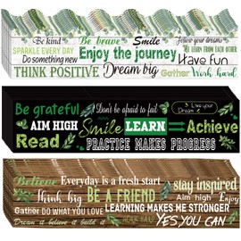 Containlol Classroom Borders for Bulletin Board, 118 ft Inspiration Quotes Scalloped Trim Colorful Bulletin Board Boarders for Home Office Classroom Wall Chalkboard Decoration