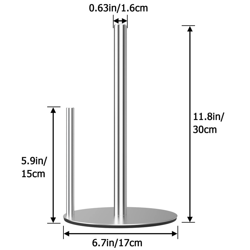 Paper Towel Holder Silver Kitchen Roll Holder, Premium Stainless Steel