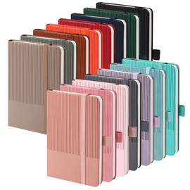 15 Pack Pocket Notebooks Bulk Small Lined PU Leather A6 Journal 3.7" x 5.7"