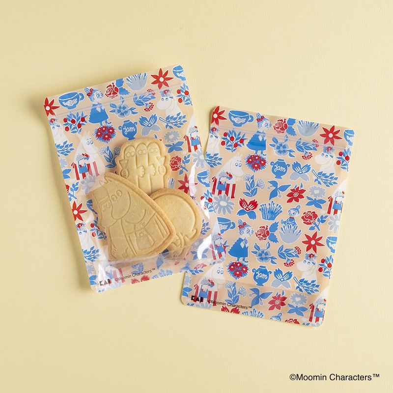 Kai DN0609 Moomin Wrapping Bag, Set of 5, Flower Garden,