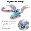 SUMLAND 3D Printed Dragon with Wings,3D Printed Animals Toys, Flexible