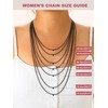 FOCALOOK Snake Chain 1.2MM Thin Solid Black Chain Necklace for