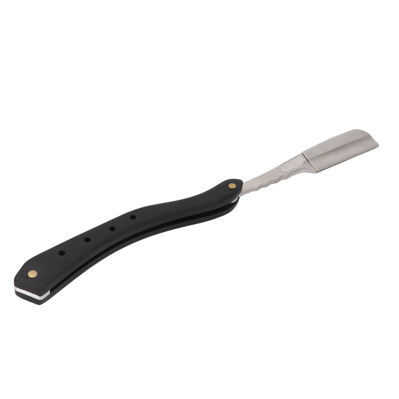 Men's Straight Edge Razor Zinc Alloy Wooden Handle Razor for