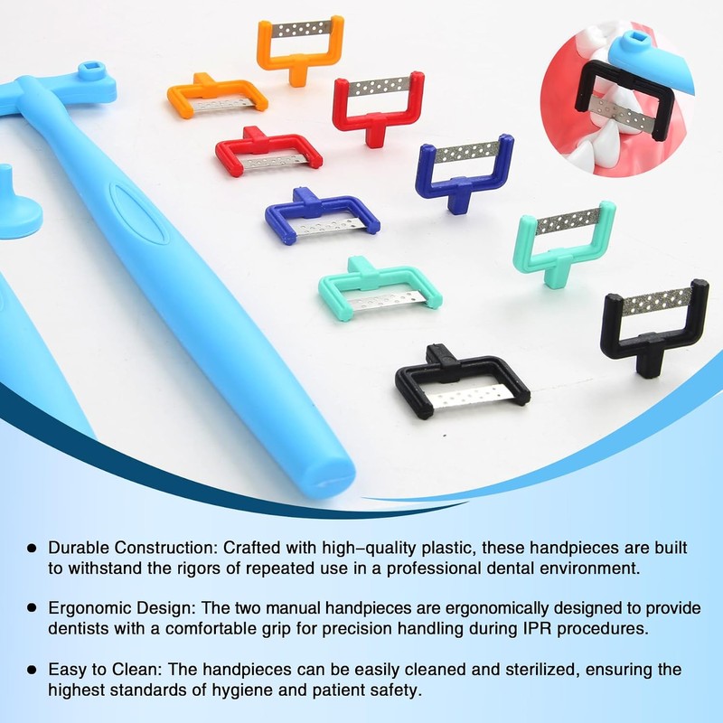 Kit de reducción de esmalte interproximal dental, juego de tiras