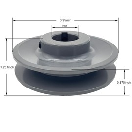 Saelno BK40-1 Single Groove Fixed Bore V Belt Pulley,Electric Motor Pulley,3.95"OD,1" Bore BK Sheaves Cast Iron for A AX B BX 4L 5L V-Belts